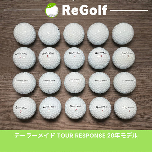 【中古】 ロストボール テーラーメイド ツアーレスポンス ホワイト 2022年モデル 20球 Bランク ゴルフボール リゴルフ